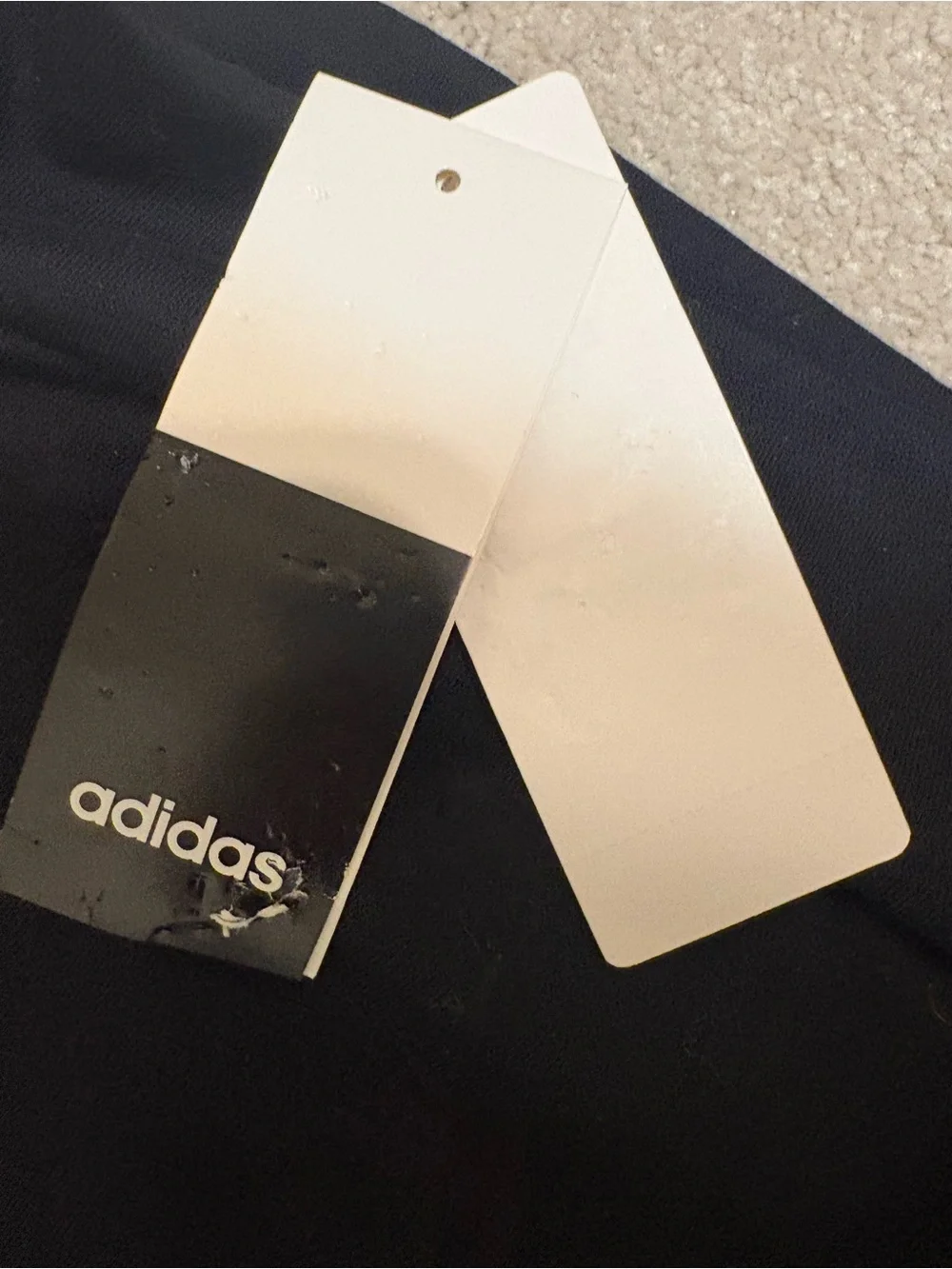 adidas Black Hoodie with White Sleeve Script